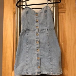 Zara button down denim dress